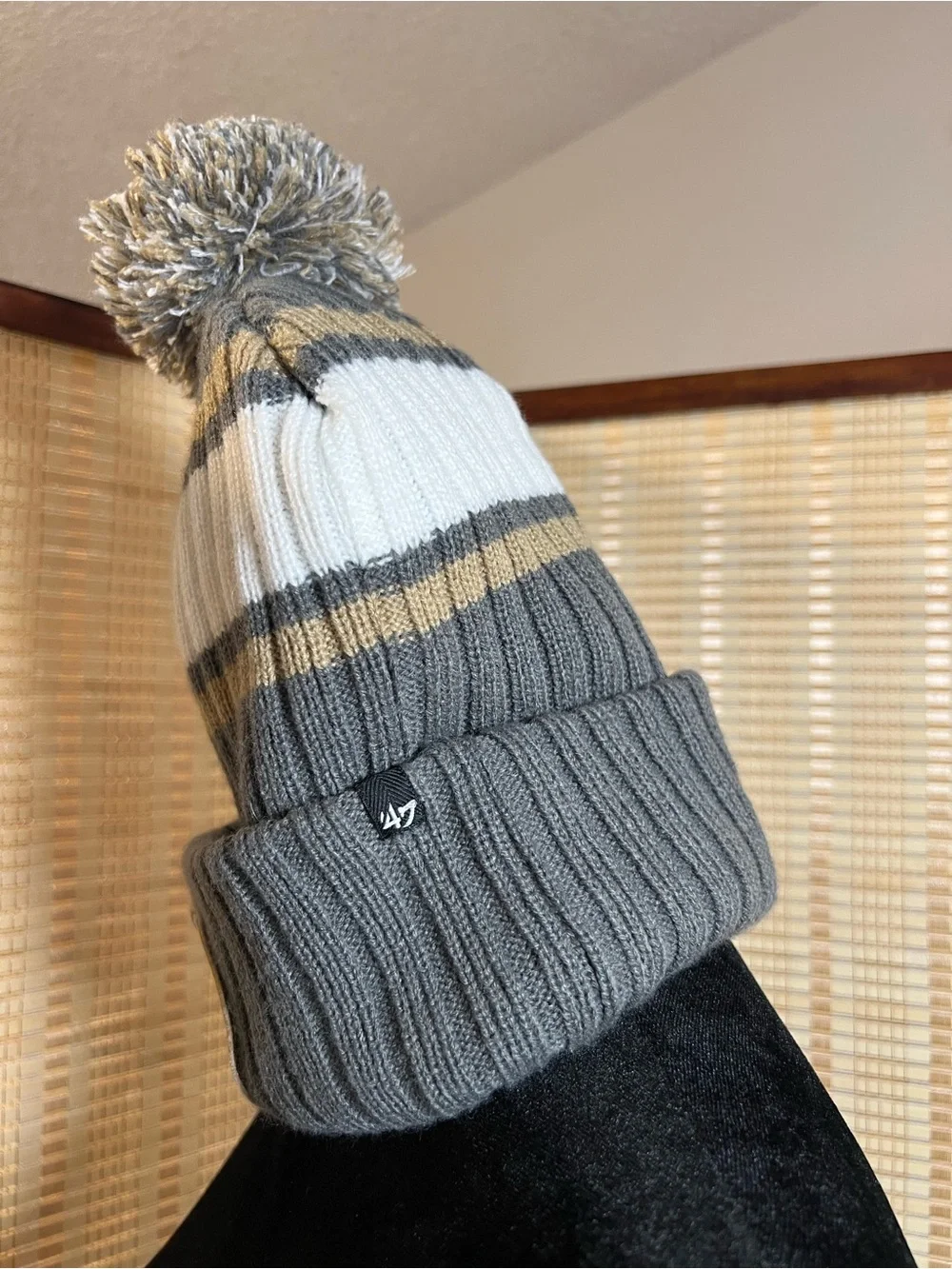 Official ‘47 Brand Arizona Diamondbacks 2023 World Series Cuffed Pom Beanie Knit